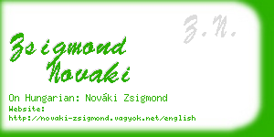 zsigmond novaki business card